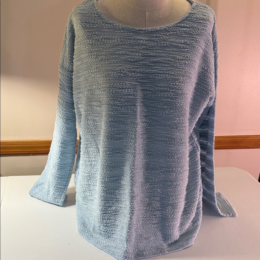 Karen Kane Soft Blue Crew Neck Sweater